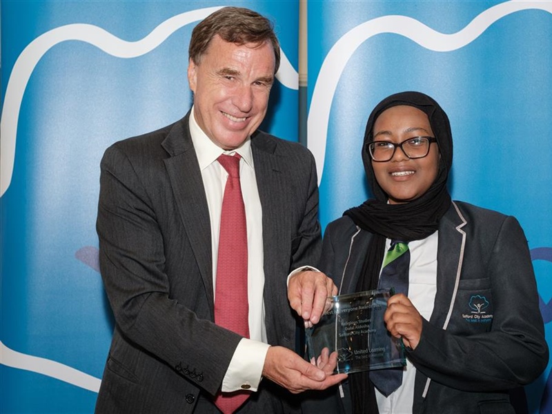 Salford City Academy Student Honoured at National Award Ceremony